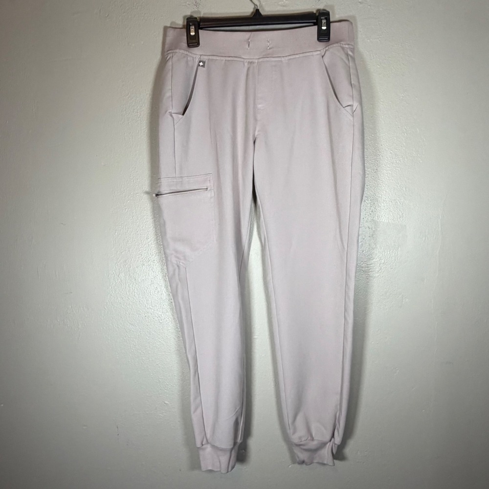 FIGS Technical Collection Zamora Jogger Scrub Pants Women Small Light Clay Mauve